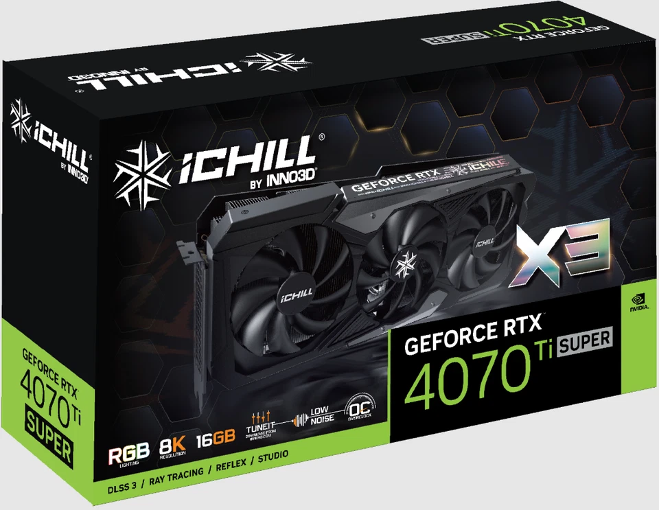 INNO3D GEFORCE RTX 4070 TI SUPER SUPER ICE DRAGON Graphics Card - Image 1 of 1