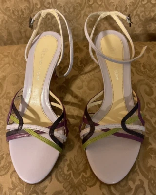 Sandalias de cuero para mujer Etienne Aigner hechas en Brasil talla 5 1/2 medianas Foto 1 de 4