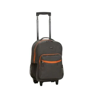 Rockland R01-CHARCOAL 17 in. ROLLING BACKPACK - CHARCOAL - Picture 1 of 1