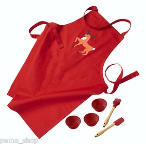 Delantal de algodón para niños LURCH silicona rojo muffin raspador de masa reno 6 piezas - Imagen 1 de 1