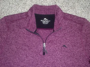 Suéter Pullover 3XL PÚRPURA BREZO con Logo TB con Cremallera 1/4 TOMMY BAHAMA NUEVO SIN ETIQUETAS - Imagen 1 de 3