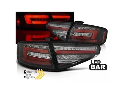 LED BAR TAIL LIGHTS BLACK SEQ fits AUDI A4 B8 2012-2015 Saloon OEM LED - Image 1 of 3