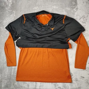 Texas Longhorns Nike Polo Uomo 2XL Nero Dri Fit Sottomaglia Manica Lunga Pesante - Foto 1 di 10
