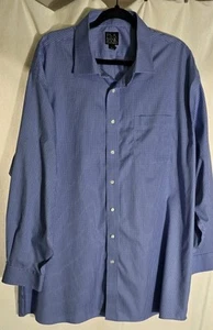 Jos A. Bank Traveler Collection Mens Plaid Button Front Dress Shirt Size 19-35 - Picture 1 of 6