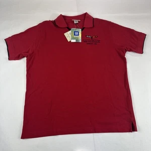 Chevy Corvette Polo Womens L Red Cutter Buck Short Sleeve Embroidered Shirt NWD - Picture 1 of 9