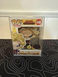 Funko Pop! Animation All Might Weakened #648 GITD Brilla COMO NUEVO CON PROTECTOR - Imagen 1 de 6