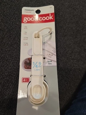 BRAND NEW GOODCOOK MEASURING SPOONS 4 PC SET - Image 1 of 4