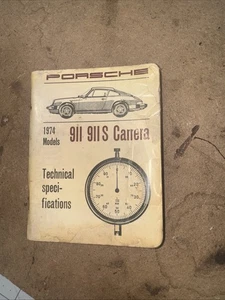 1974 Porsche 911 911S S Carrera 2.7 1st Ed Technical Specification Book Catalog  - Bild 1 von 7