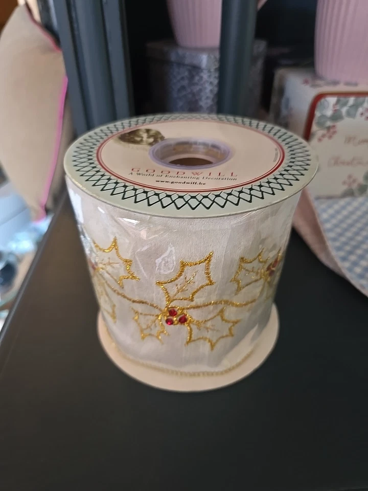 Edles Band Goodwill 5 Meter Tischband Dekoband 10cm breit - Bild 1 von 4