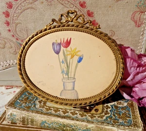 ANTIKER MESSINGRAHMEN im Louis XVI-Stil um 1900 - Bild 1 von 7