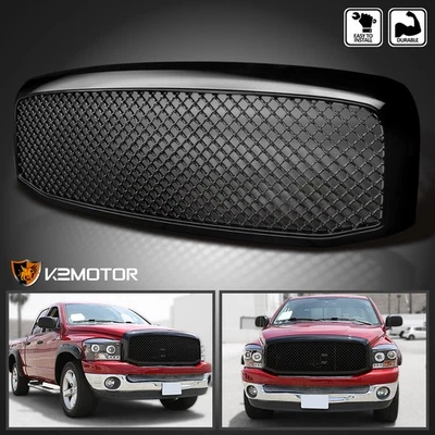 Fits 2006-2008 Dodge Ram 1500 2500 3500 Mesh Style Front Hood Grille Black Foto 1 de 4