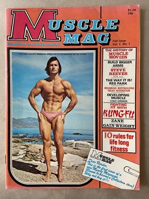 Muscle Mag International Bodybuilding Magazine Sept 1974 1st Issue Ray Novak - Image 1 of 2