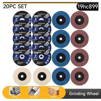 20Pcs 3inch Cut Off Wheels Ceramic Flap Disc Polishing For Angle Grinder Tools - Image 1 of 4