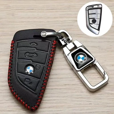 Leather Key Fob Case for BMW X3 X5 X6 35 M3 - Image 1 of 4