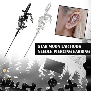 Myth Of The Moon Ear Hook Needle Piercing Earrin Creative Star Earrings Gift - Picture 1 of 20