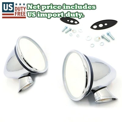 For MERCEDES-BENZ 300SL Pair Chrome Door Fender Mirror NEW ( 2pcs ) - Изображение 1 из 4