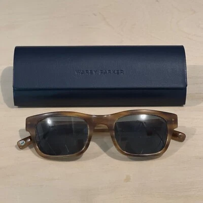 Warby Parker Jepson Sunglasses Brown Tortoise Shell Case *FLAWS - Image 1 of 4