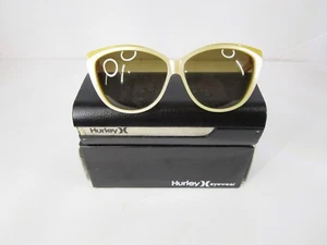Hurley Womens Rapture Yellow White Brown Gradient Y2K Skate Surf Sunglasses - Picture 1 of 16