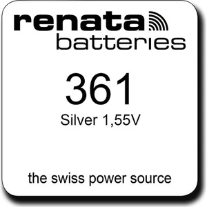 2 x Renata Watch 361 Watch Cell Button Cell SR721SW V361 Watch Battery 1' Ser... - Picture 1 of 1