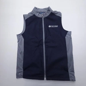 Peter Millar Crown Crafted Cambridge Golf Vest Mens Medium Wool Front Full Zip - Picture 1 of 11