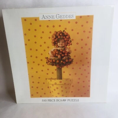 Anne Geddes 550 Piece Jigsaw Puzzle Baby Orange Tree 24" x 18” Complete Used - Image 1 of 4