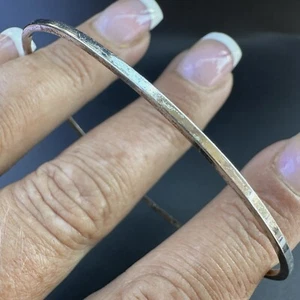 VINTAGE SIGNIERTER NACHLASS STERLINGSILBER KLASSISCHES DÜNNES DESIGN ARMREIF ARMBAND 8" - Bild 1 von 24