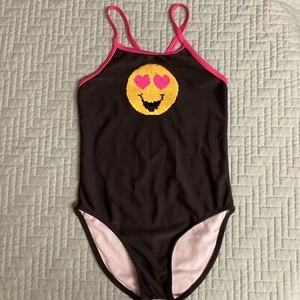 Emojination Swim Suit One Piece Xs Kids Changing Face Fun Beach Pool - Picture 1 of 6