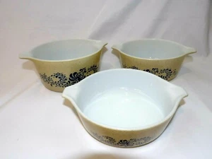 Vintage Pyrex Set of Homestead 6" Round Baking Dish #471,472,473 No Lids - Picture 1 of 5