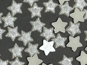 98 pcs Mini Ivory Star Resin Flatbacks Embellishments Christmas Decoration 12mm - Picture 1 of 3