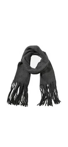 Lucky Brand Solid Gray Fringed Winter Scarf - Picture 1 of 2