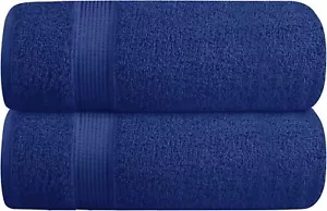 Cotton 2 Pack Oversized Bath Towel Set 28x55 inches, Large Bath Towels - Picture 1 of 5
