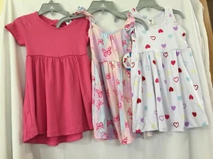 Member's Mark Girl's 3-pack Yummy Play Dress Set Butterfly hearts Pink U pick - Picture 1 of 8