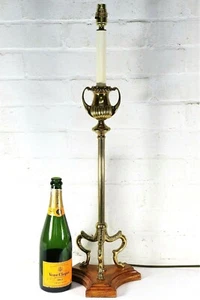 Vintage Table Lamp French Antique Style Gilt Brass Claw Tri Footed Base - Picture 1 of 12