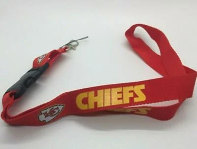 Kansas City Chiefs Lanyard ID Badge Key Chain Football - Image 1 of 4