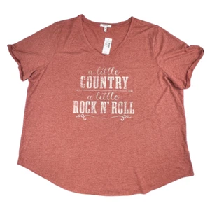 Maurices Top 2X Graphic Country Rock N Roll Tee Loose Fit Summer Music T Shirt - Picture 1 of 11
