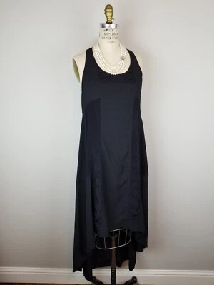 Maxi Vestido Kenneth Cole New York Negro Negro Sin Mangas Asimétrico Damas Pequeño Foto 1 de 4