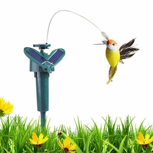Hummingbird Solar Powered Flying Fluttering Garden Yard Outdoor Flowers Decor - Picture 1 of 11