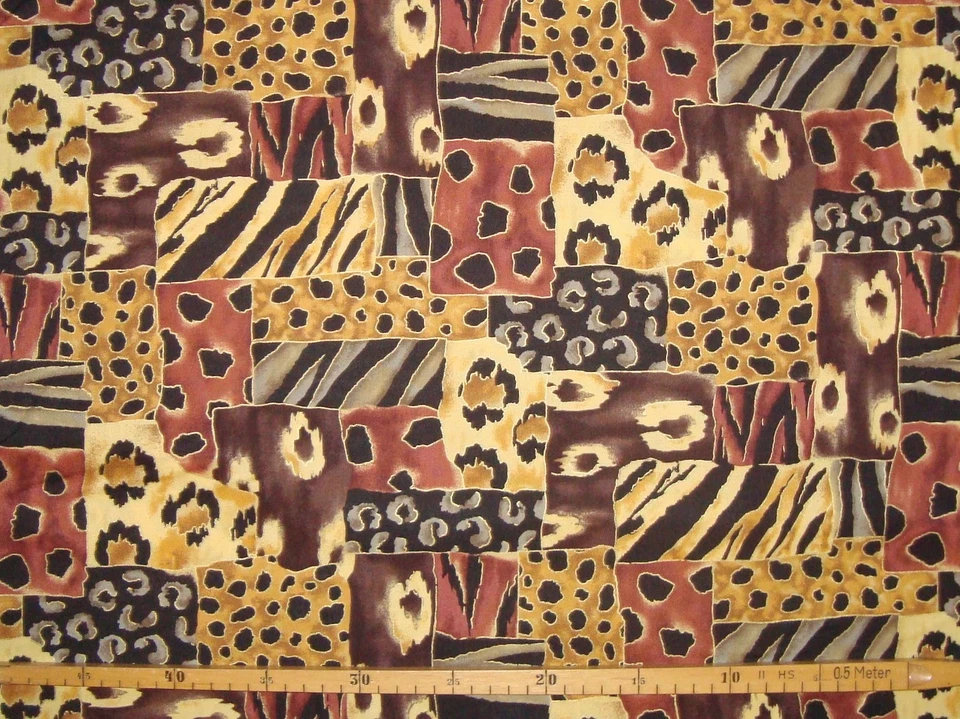 Patchworkstoff (€20/m²) 0,3m Tierhäute  Fell Muster Tiere Afrika 1,1m breit - Bild 1 von 1