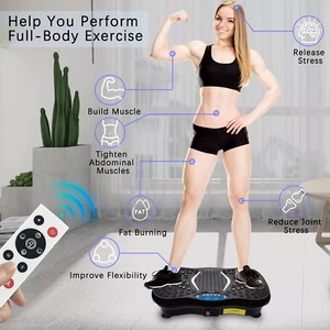 Vibration Plate Fitness Platform Exercise Machine Vibrating Lymphatic Drainage - Picture 1 of 19
