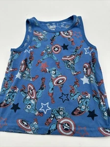 Marvel Jumping Beans Captain American Tank Top Youth Boy Size 4 AOP..#17087 - Picture 1 of 6
