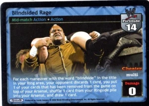 WWE: Blindsided Rage [Played] card type Mid-match Action Raw Deal Wrestling WWF - Picture 1 of 1