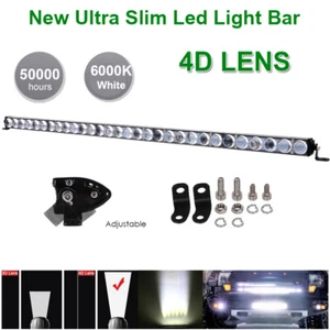Slim 42inch 126W LED Single Row Light Bar Spot Offroad 4D Lens Car Truck ATV SUV - Picture 1 of 9