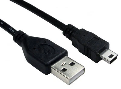3m LONG MINI USB 2.0 Cable Sync + Charge Lead Type A to 5 Pin B Phone Charger - Image 1 of 3