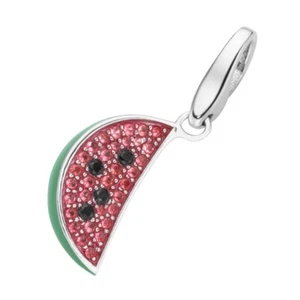 GIORGIO MARTELLO Charm Melon Watermelon 925 Sterling Silver Rhodium Plated NEW - Picture 1 of 1