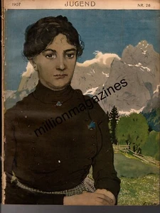 1907 Jugend #28 June 29 German Art Nouveau-Switzerland; Riemerschmid nude center - Picture 1 of 2