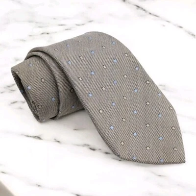 Ermenegildo Zegna Mens Luxury Silk Tie Polks Dot - Image 1 of 4