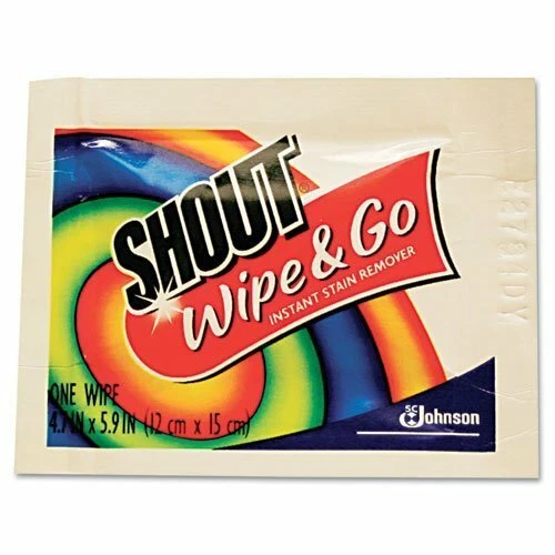 Shout Wipe & Go Instant Stain Remover 4.7 x 5.9 - Includes one box of 80