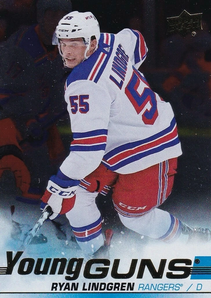 RYAN LINDGREN 2019-20 Upper Deck Young Guns YG Rookie #459 Silver Foil SP RC NYR
