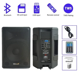 Pari STARAUDIO PA Audio Speaker Powered Karaoke Bluetooth TWS SD USB DJ Speakers - Picture 1 of 24