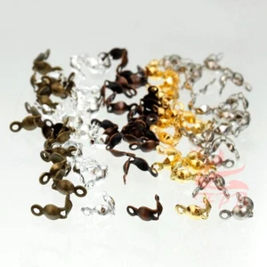 Clamshell Bead Tips -500PC Mixed Color Bead Knot Covers for Jewelry Making F8140 - Picture 1 of 3